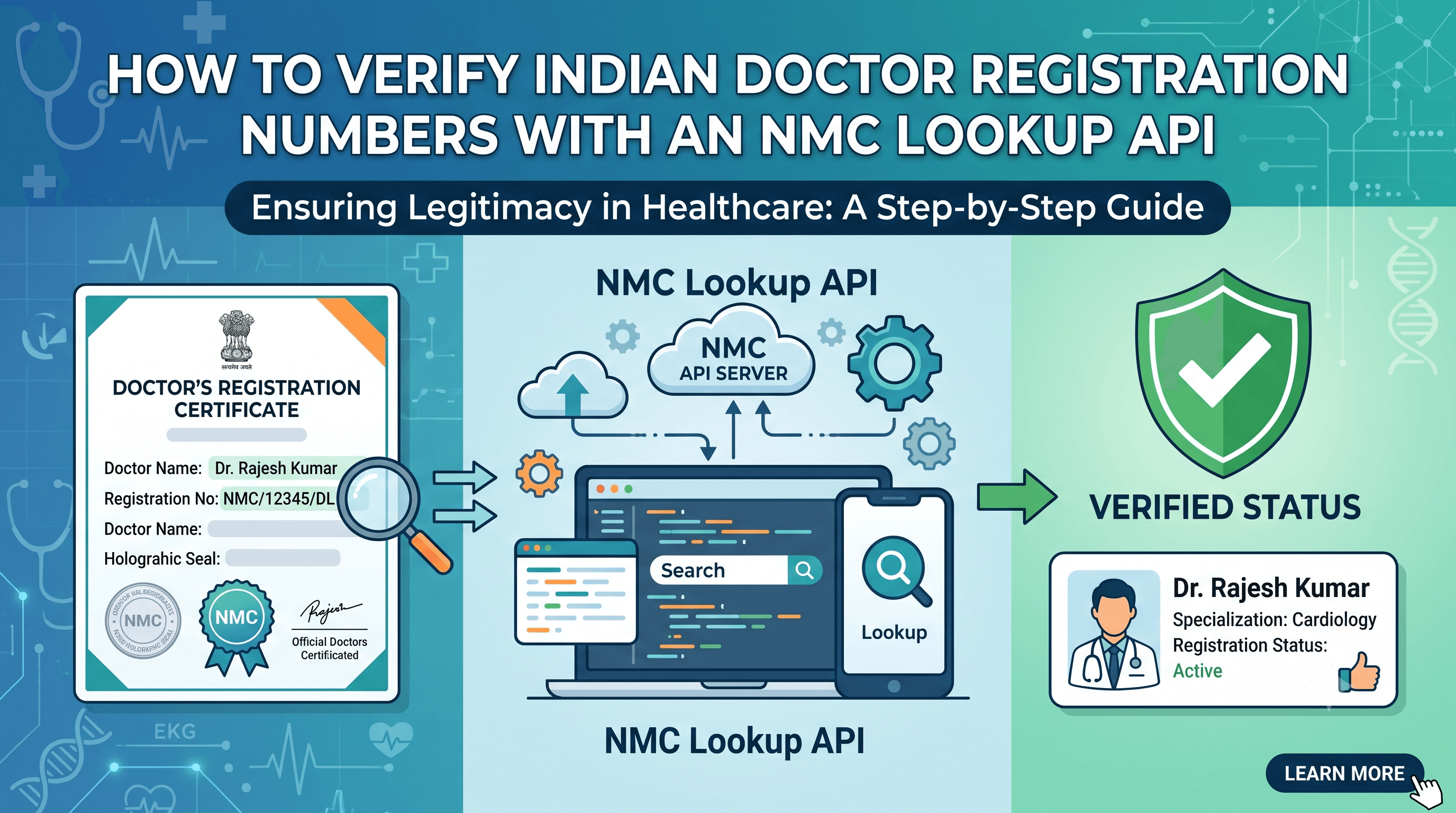 How to verify Indian doctor registration numbers with an NMC lookup API